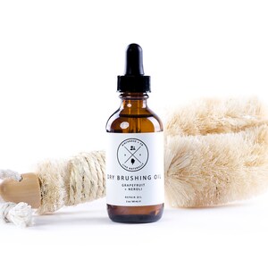 Dry Brushing Kit: Dry Brushing Grapefruit Infused Oil/ Body Brush image 3