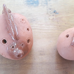 Hand-built Ocean Ocarina Whistles: Bird Design