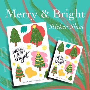 Merry & Bright Sticker Sheet > Weihnachtsbaum Cartoon Star Planner Stickers