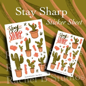Hoja de pegatinas > Cactus Punny Planner Pegatinas > Pegatinas terrosas boho