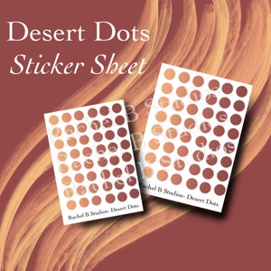 Feuille d’autocollants Desert Dots > Autocollants fonctionnels Dot Paper Planner > Ombre Autocollants faits à la main