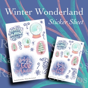 > Planificateur de boules de neige autocollants bonhomme de neige au pays des merveilles > Papier pour scrapbooking Bébé il fait froid dehors > Pin enneigé