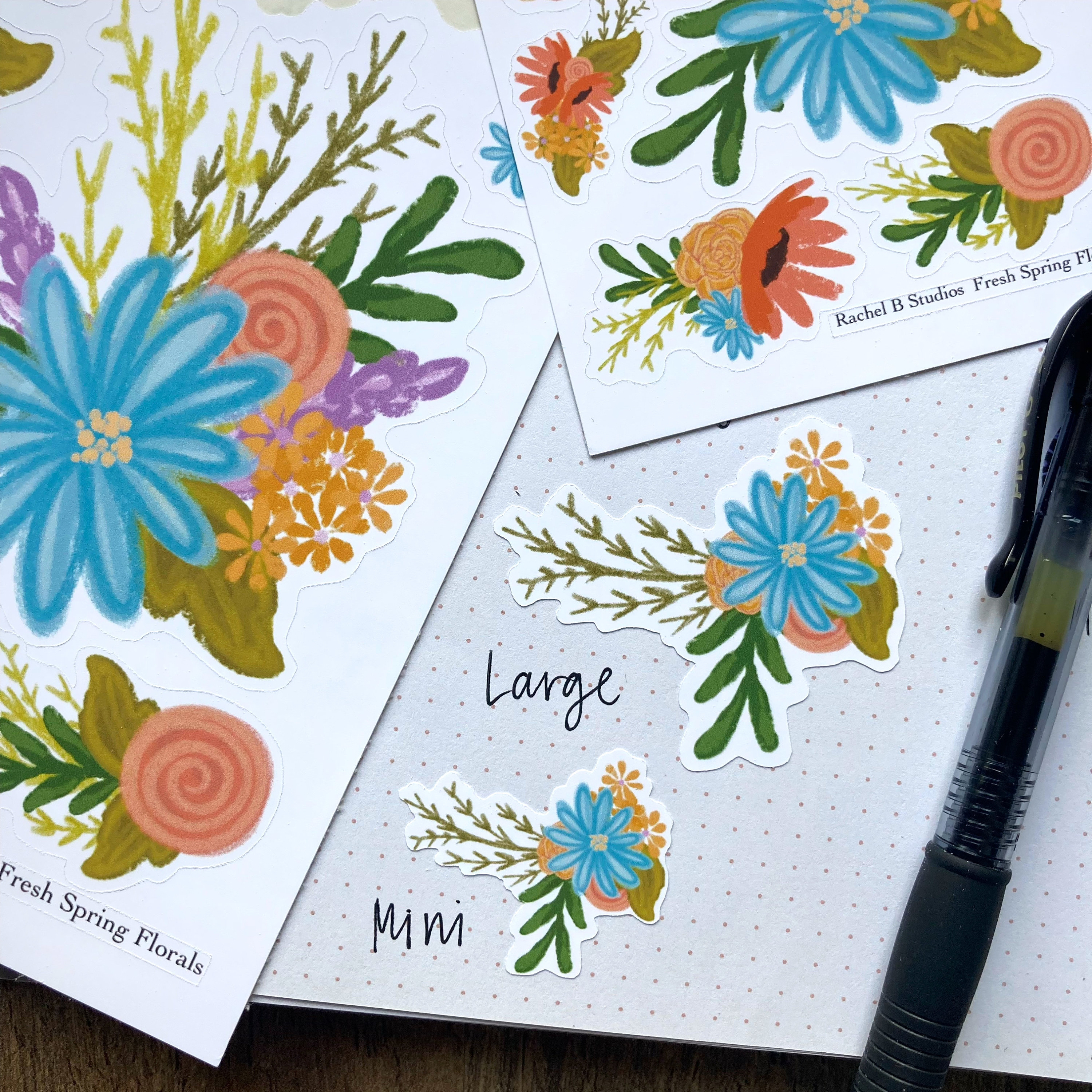 Fresh Spring Florals Sticker Sheet > Hand Made Floral Planner Stickers ...