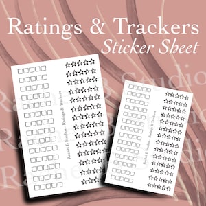 Planche d'autocollants Ratings & Trackers > Stickers pour agenda Five Star Boxes > Carrés de cases à cocher