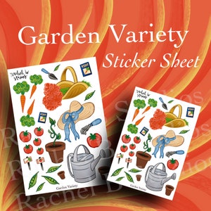 Variété de jardin Feuille d’autocollants > Légumes Jardinage Planificateur Autocollants > Illustrations de printemps Autocollants