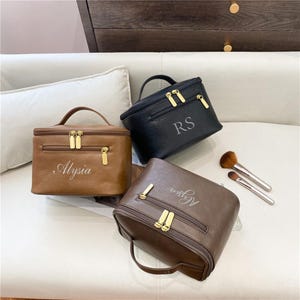 Bolsa de cosméticos personalizada, bolsa de maquiagem personalizada | bolsa de maquiagem de viagem personalizada | presente personalizado para ela, presente para madrinha,