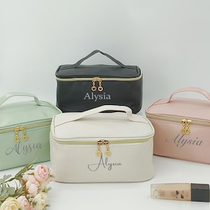 Maquillaje de viaje personalizado, regalo para dama de honor, recuerdos de boda, despedida de soltera, regalo de fiesta para ella, agradecimiento a la maestra.