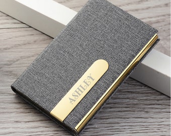 Personalisiertes VISITENKARTEN-Etui, Geschenke für den Trauzeugen, Vatertagsgeschenke für Ihn, Männer, Vater, Freund, Geschenk, Arzt, Immobilienmakler, Chef, Anwaltskanzlei