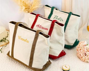 Custom Canvas Tote Bag,Personalised LOGO tote bag,name tote bag,bridesmaid gift bag,embroidered with initials custom tote,Personalized Gift