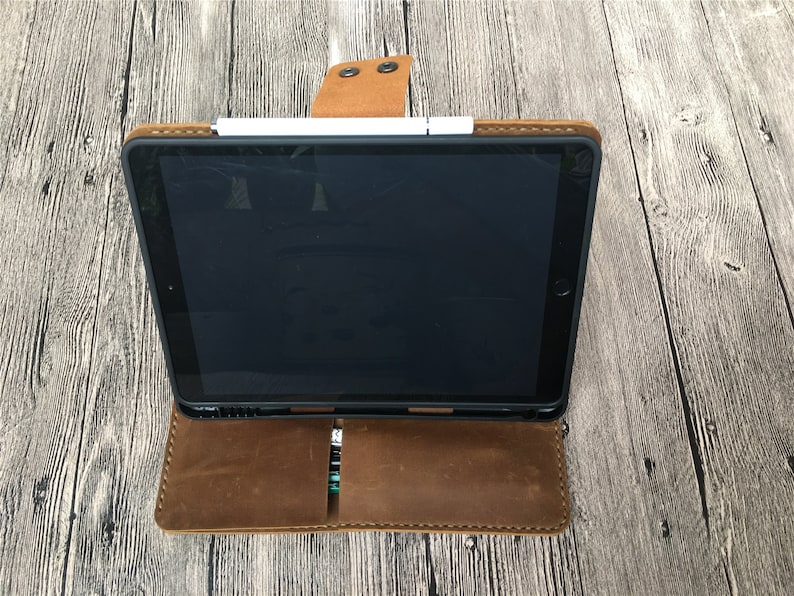 Genuine Leather iPad Case: Retro Distressed Book Cover - Etsy