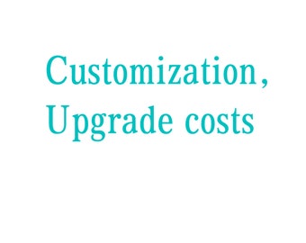 Additional costs for customization and upgrade