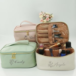 Personalized gift for her,Custom cosmetic bag ,Mother&#39;s Day Gift,Personalized Makeup Bag,personalised gift for bridesmaid,Travel makeup bag