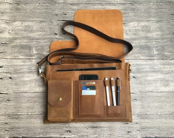 Custom Leather Cross shoulder bag laptop sleeve,macbook air M2 13 leather case Macbook Pro14"leather bag 11/13/15/16 leather laptop bag