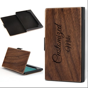 Personalizowany WIZYTÓWKA Etui Grawerowane prezenty na Dzień Ojca dla niego, mężczyzn, taty, chłopaka, lekarza, agenta nieruchomości, szefa, prawnika, biura
