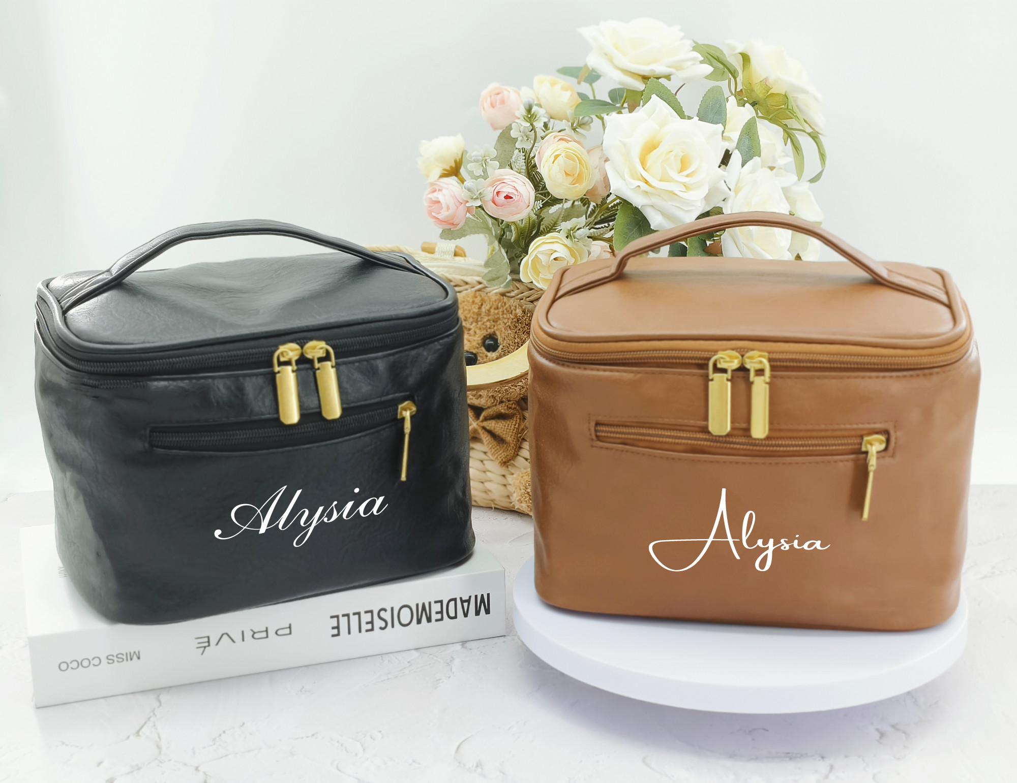 Custom Travel makeup bag,Personalized Makeup Bag,custom cosmetic bag|personalized gift for her,gift for bridesmaid,Christmas gifts