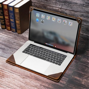 Leather MacBook air pro M2 Case. MacBook Pro  13 /14 Sleeve,Macbook Pro 15 cover,Double fold Leather Macbook Pro 16” Case,father's day gift