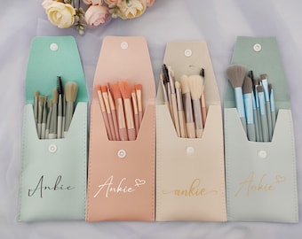 Personalized Makeup bag | Brushes BagBridesmaid Gift | Wedding Bridal Shower Favors | Bachelorette | Party Gift for Her,Christmas gift