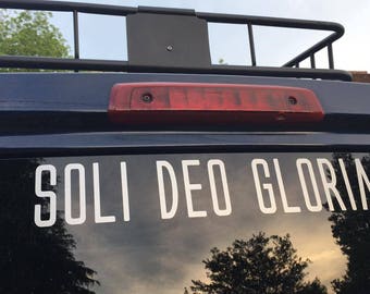 Soli Deo Gloria Vinyl Window Decal