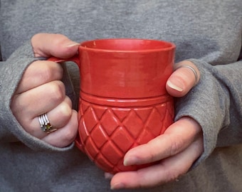 Coffee/Tea/Soup Cypress Home Lobster & Coral Vintage Large Stoneware Mug