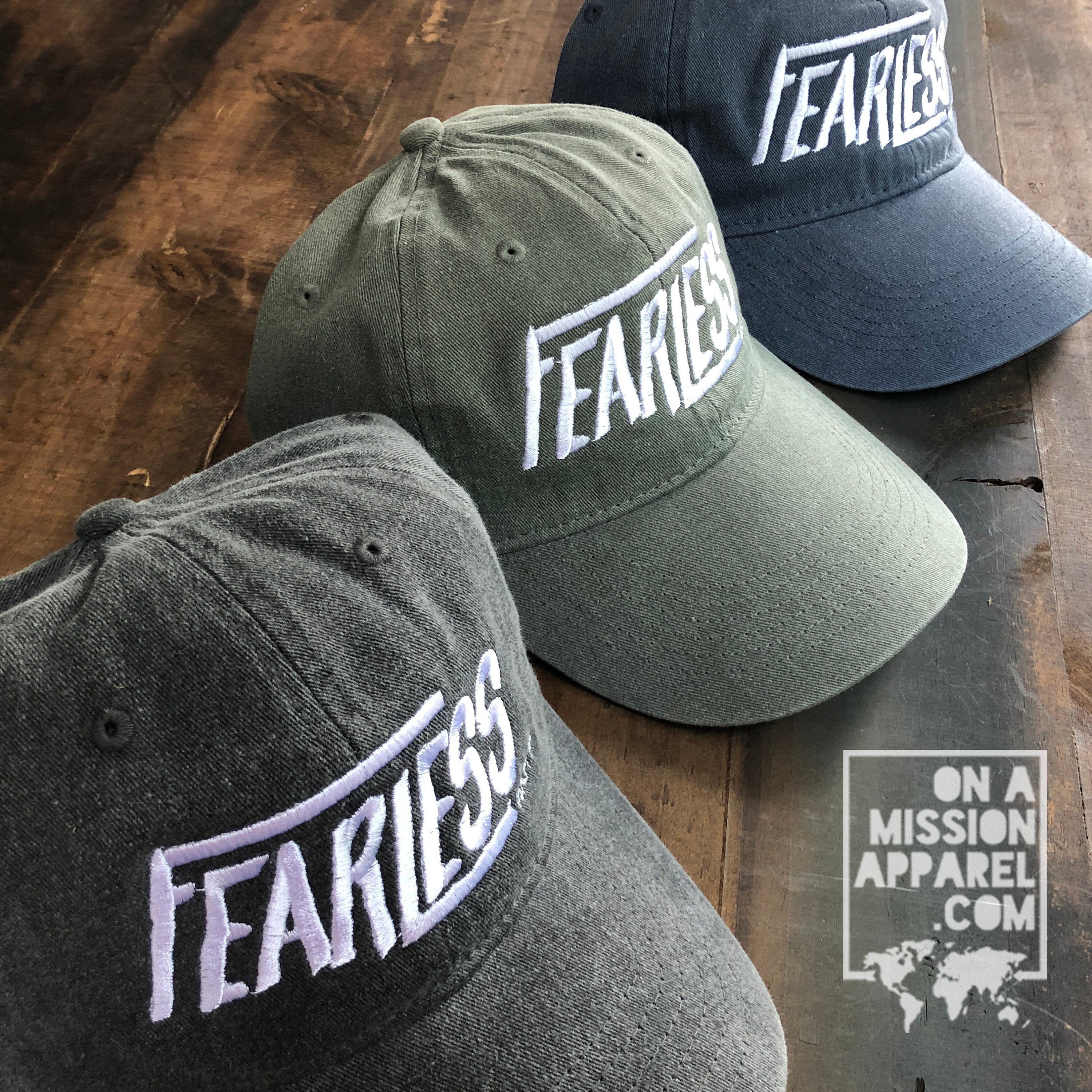 Fearless Psalm 16 8 Embroidered Pigment Dyed Comfort Colors Hat