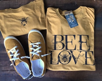 Bee Love Mission Farmers Market Adult Unisex T Shirt