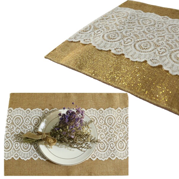 Burlap Place Mat Etsy