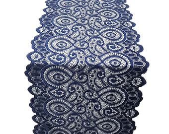 8 Runner Da Tavola In Raso YMHPRIDE - Blu Navy, 30 X 183 Cm, Per Matrimoni, Feste, Decorazione