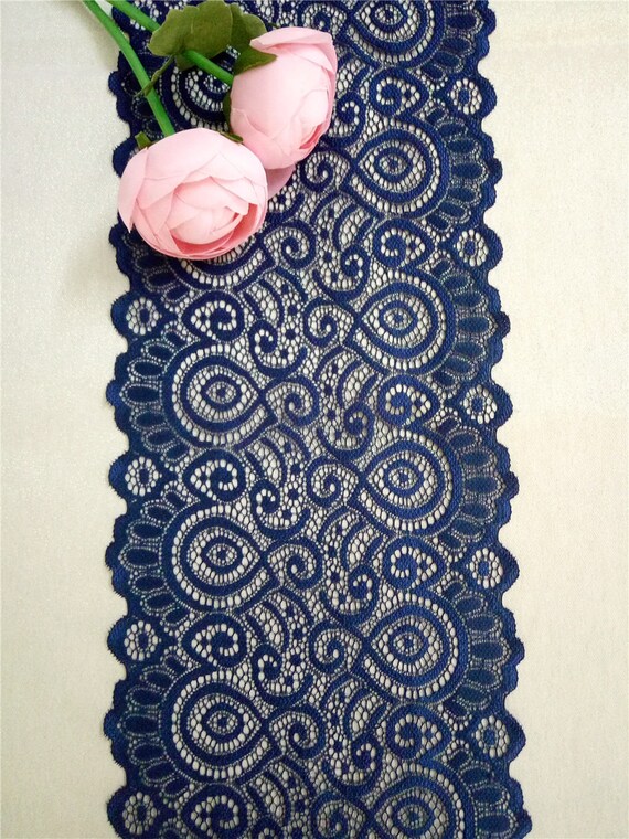 Navy Table Runners Navy Lace Runners for Wedding Navy Etsy