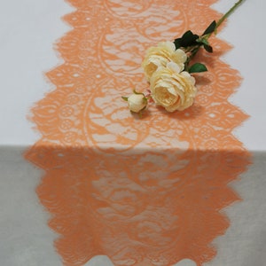 Coral  table runner, wedding table runner ,  12in/30cm , Wedding Decor, Coral lace table runner, Tabletop Decor, table topper, table runners