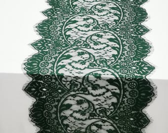 Christmas green table runner 14 inches / 35cm wide  hunter green wedding 6ft to 14ft