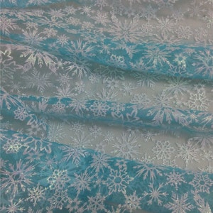 Frozen fabric, Elsa fabric, Disney Frozen fabric, Elsa cape fabric, Sparkle snowflake fabrics for Queen Elsa by the yard