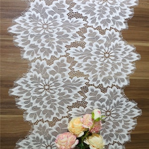 Wedding table runners, Lace table runners , 19 inches wide, Wedding Decor, Overlay, Tabletop Decor, Centerpiece,  table runners for event