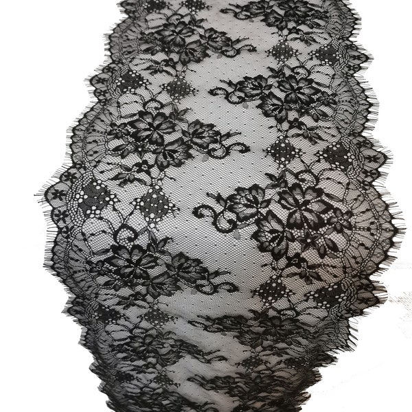 Black Lace Table Etsy