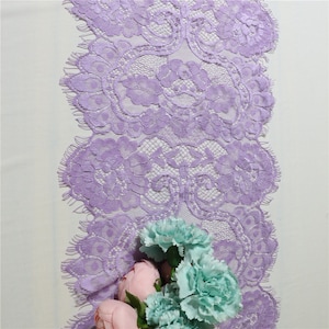 Lavender Table Runner, Lavender Wedding Table Runner , Lavender Wedding Decor, Lavender Lace Table Runner, 11 in/ 28cm wide, Baby shower