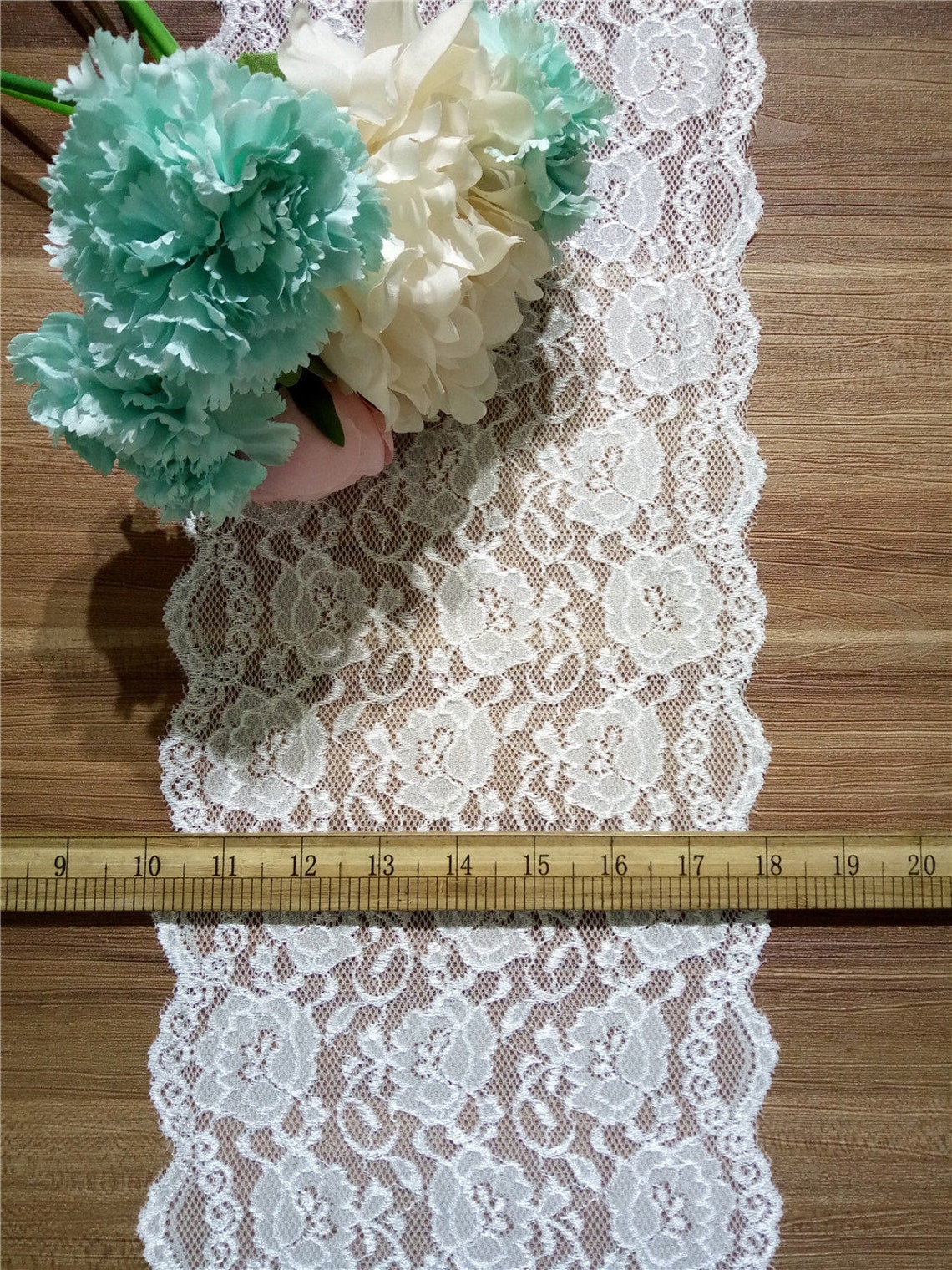 White Lace Table Runner 8 Inches / 20cm Wide Wedding Decor Etsy