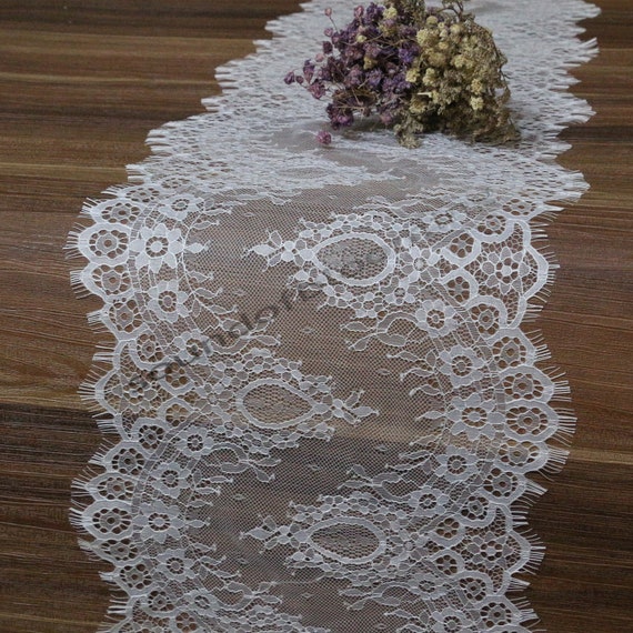 10 25.5cm Lace Dresser Cover Overlay, Table Runner Lace in White