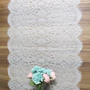 Wedding table runner, Lace table runner , 20 inches/ 50CM wide, Wedding Decor, Overlay, Tabletop Decor, Centerpiece,  table runners，wedding