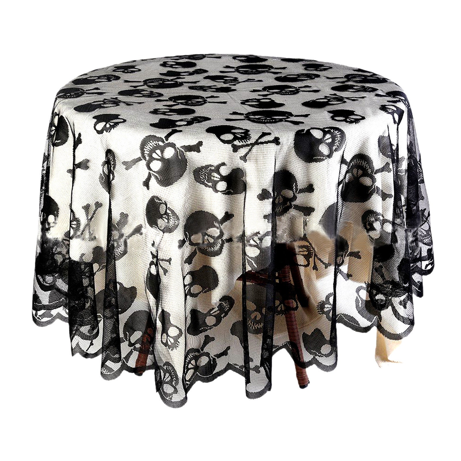 Halloween Table Cloth
 Halloween Tablecloth Skull Lace Tablecloth Skull Table Etsy UK