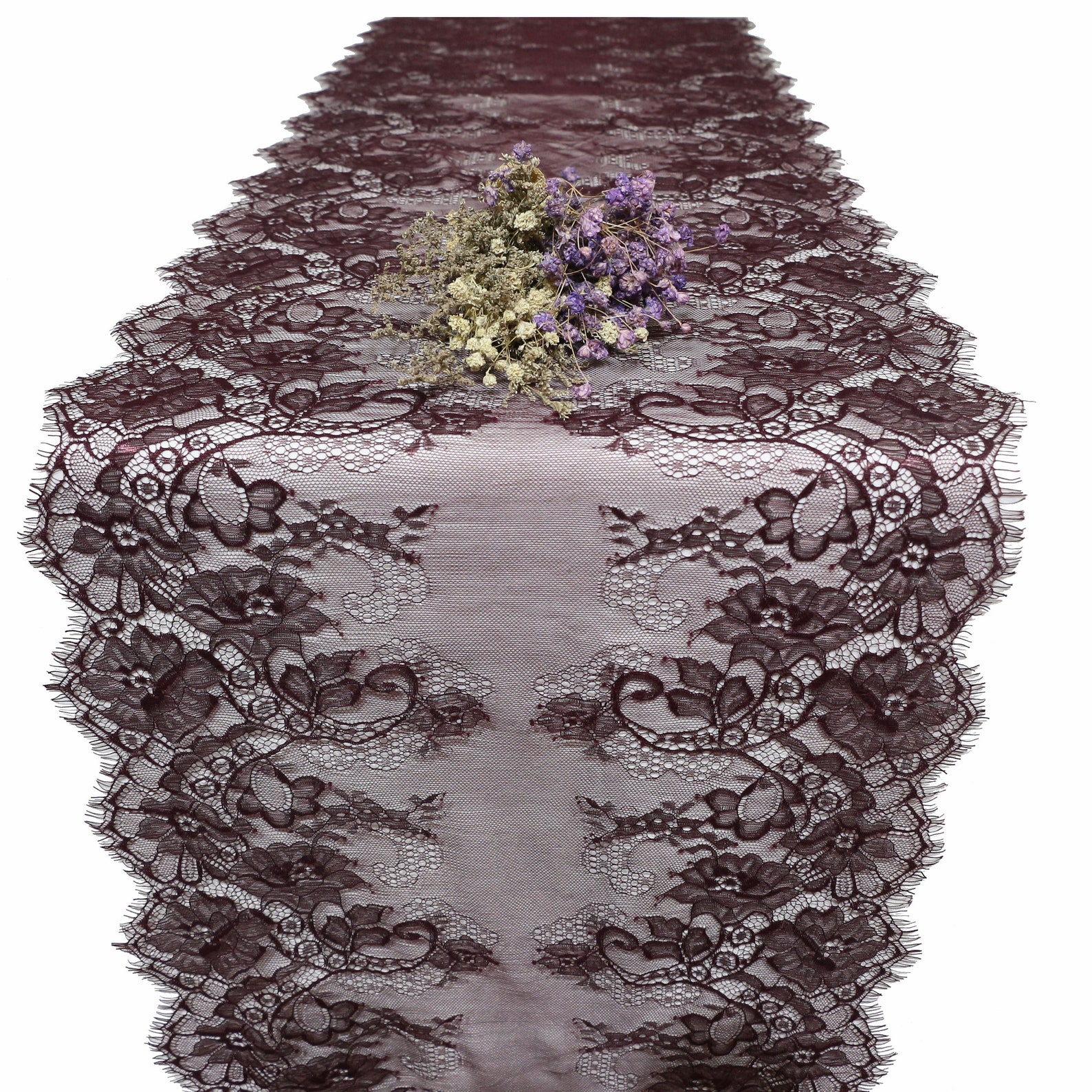 Burgundy Lace Runner Burgundy Lace Table Runner Wedding Etsy