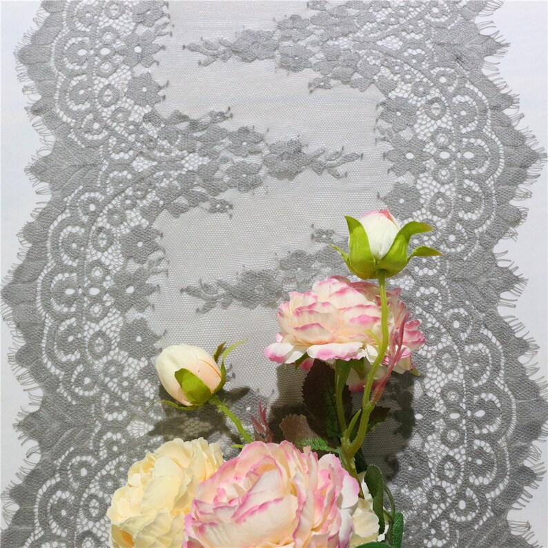 Grey table runners wedding table runner 12 inches / 30cm Etsy