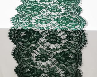 Runner for christmas Green table runner 12 inches / 30cm wide 6ft to 14ft