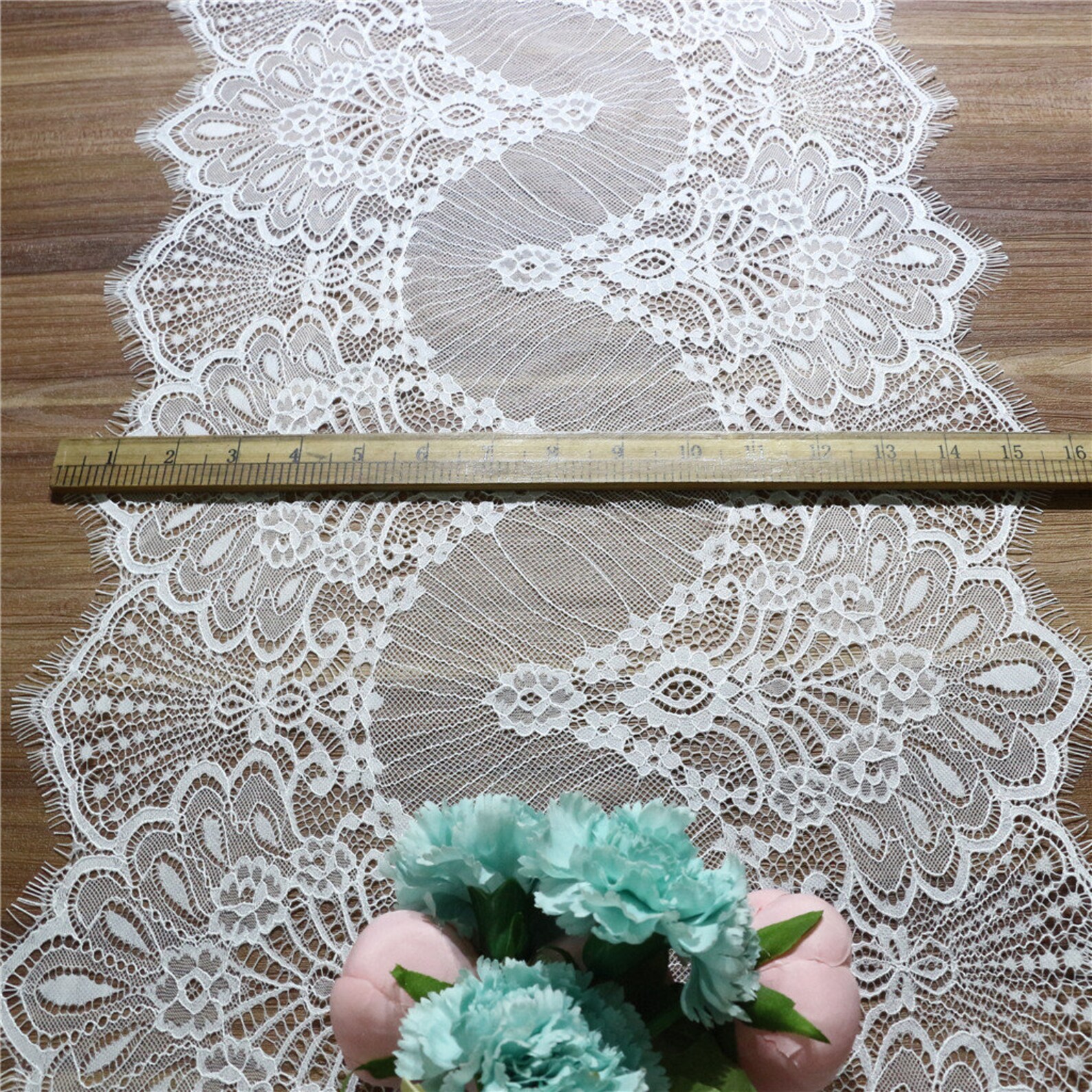Ivory Lace Table Runner Lace Table Runner 16 Inches Wide Etsy