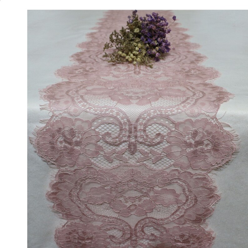 Dusty Rose Lace Table Runner 3ft10ft Long12/28cm Etsy