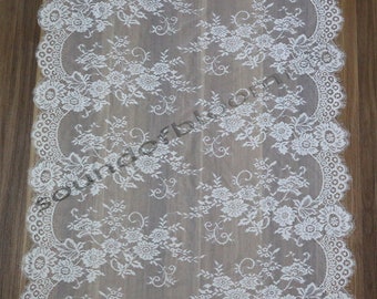 27"| 68.5cm super wide table runner Lace table runner white, Lace table overlay, 120 inch table runner for Wedding Holiday party Engagement