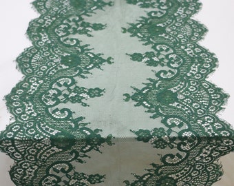 Hunter green table runner 15 inches / 38cm wide  hunter green wedding