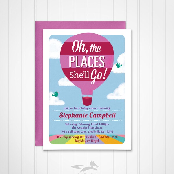 Oh the Places She Will Go Baby Shower - Etsy