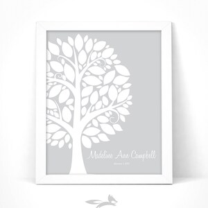 Baby Shower Guest Book Tree Printable with Instruction Card / Baby Shower Signature Tree / Baby Shower Tree / Customize Instant Download