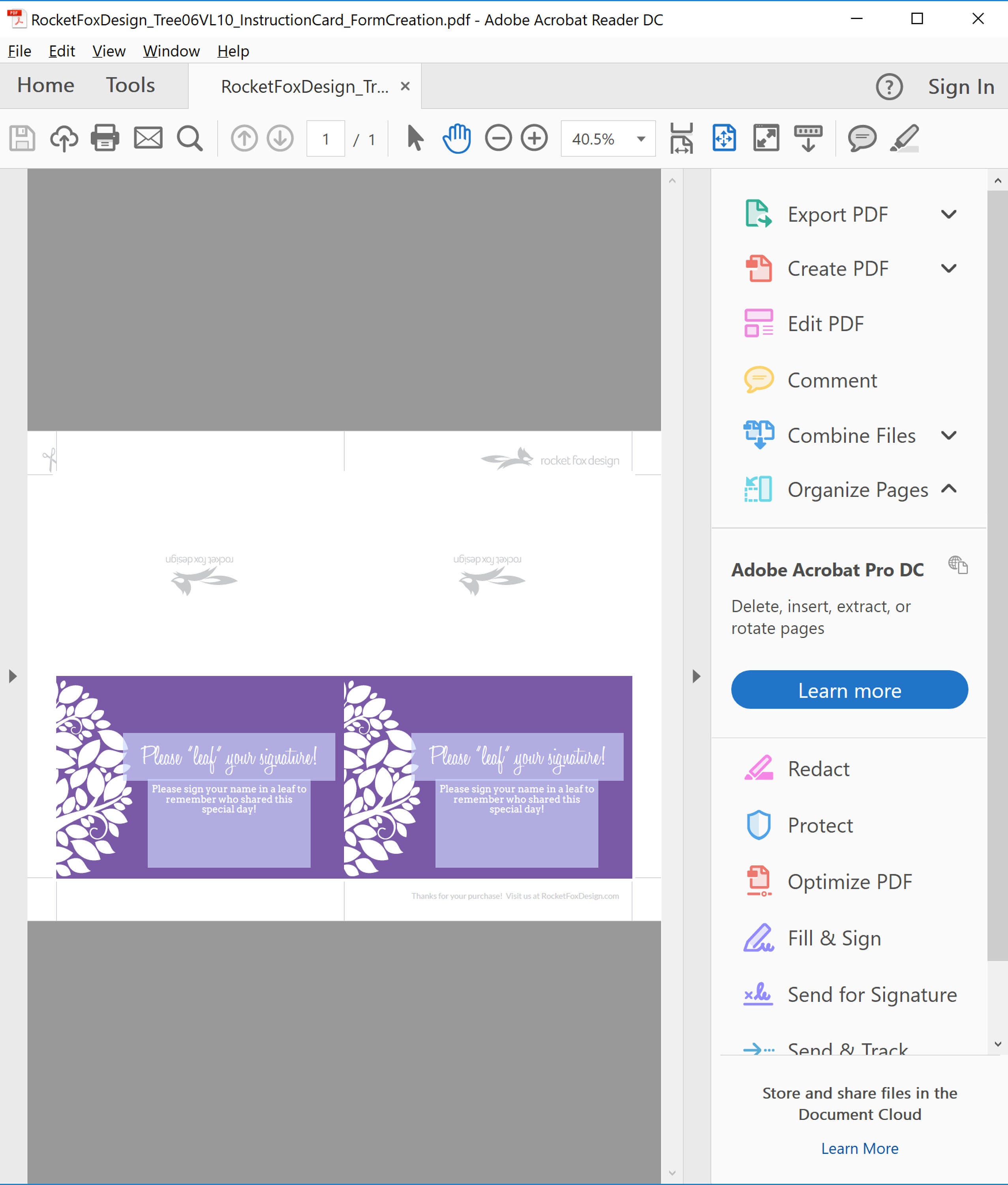 Baby Shower Guest Book Tree Printable With Instruction Card / - Etsy