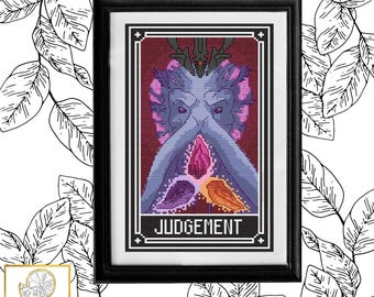 The Netherbrain - Judgement Tarot Card Cross Stitch Pattern PDF