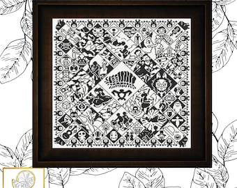 Studio Ghibli Sampler Cross Stitch Pattern PDF